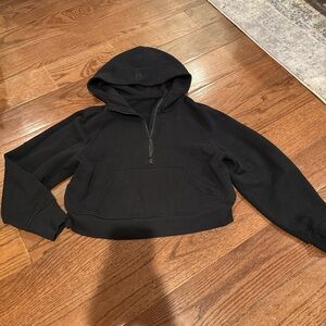 Lululemon Black Scuba Cropped Quarter Zip Sweatshirt